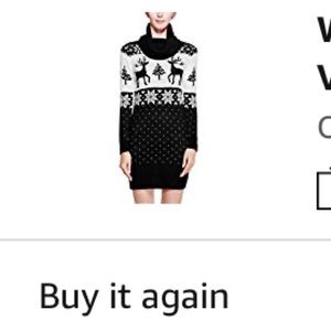 black and white sweater dress, ugly sweater party